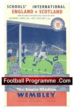 England v Scotland 1952 – Wembley – SchoolBoy Duncan Edwards 4
