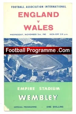 England v Wales 1962
