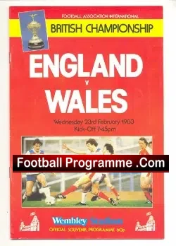 England v Wales 1983