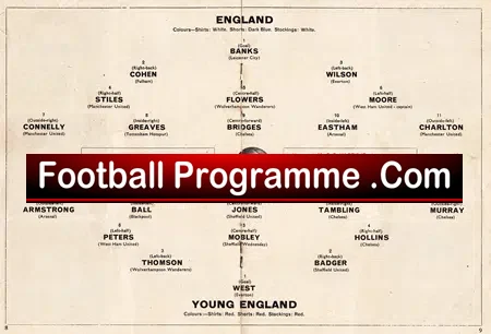 England v Young England 1965 – Youth Arsenal + Bobby Charlton