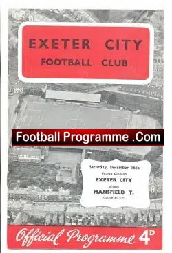 Exeter City v Mansfield Town 1961