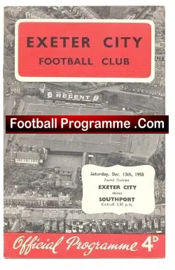Exeter City v Southport 1958