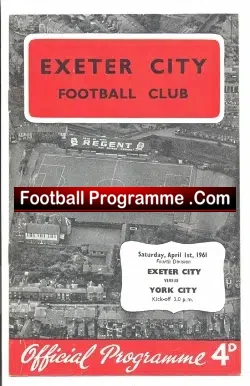 Exeter City v York City 1961