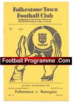 Folkestone Town v Ramsgate 1963