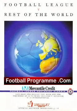 Football League v Rest Of The World 1987 Diego Maradona Wembley