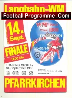 Germany Speedway Programme 1986 – Langbahn Pfarrkirchen
