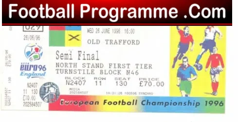Germany v Czech Republic 1996 – Euro Semi Final Full Ticket Plus