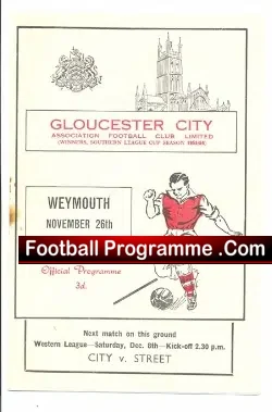 Gloucester City v Weymouth 1955