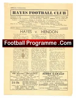 Hayes v Hendon 1957