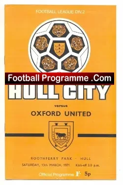 Hull City v Oxford United 1971