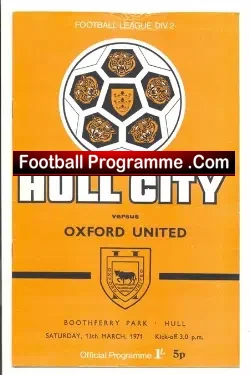 Hull City v Oxford United 1971 – to clear