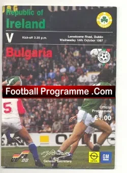 Ireland v Bulgaria 1987