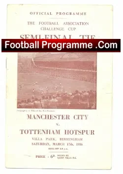 Manchester City v Tottenham 1956 – Semi Final FA Cup