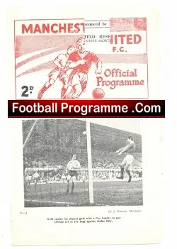 Manchester United v Chesterfield 1966 - Reserve Match - football programme