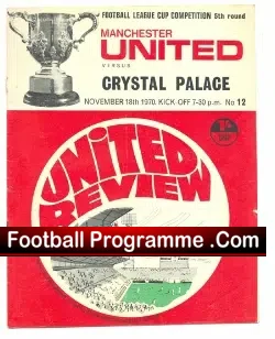 Manchester United v Crystal Palace 1970 – League Cup