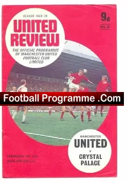 Manchester United v Crystal Palace 1970