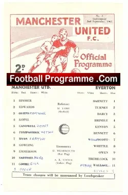 Manchester United v Everton 1967 – Reserves Match