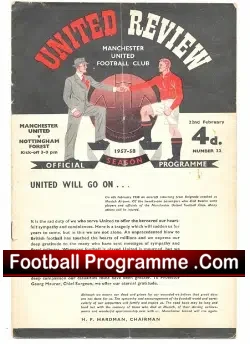 Manchester United v Nottingham Forest 1958 – Plus Token