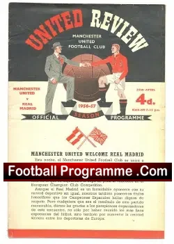Manchester United v Real Madrid 1957 – Semi Final 1st at Man Utd