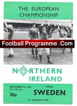 Northern Ireland v Sweden 1975