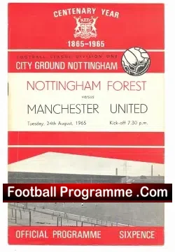 Nottingham Forest v Manchester United 1965 – Centenary Season