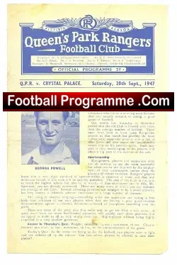 Queens Park Rangers v Crystal Palace 1947
