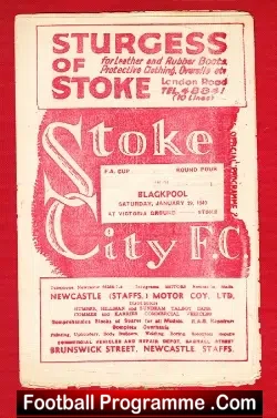 Stoke City v Blackpool 1949