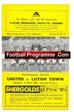 Tom Webb Testimonial Benefit Match Oxford United 1968