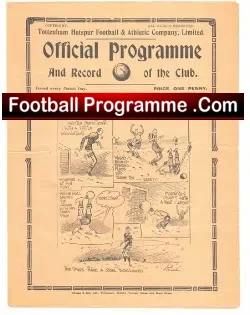 Tottenham Hotspur v Burnley 1938 – 1930s football programme