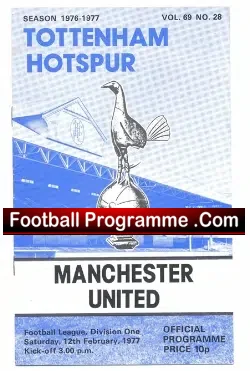Tottenham Hotspur v Manchester United 1977