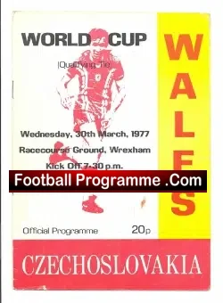 Wales v Czechoslovakia 1977