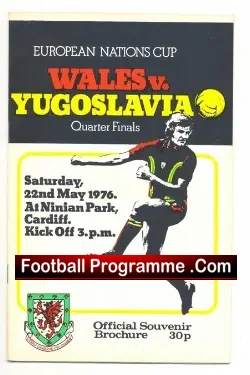 Wales v Yugoslavia 1976