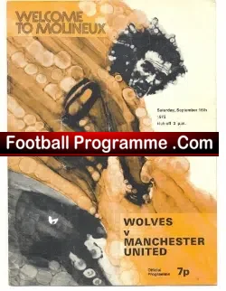 Wolves Wolverhampton v Manchester United 1972