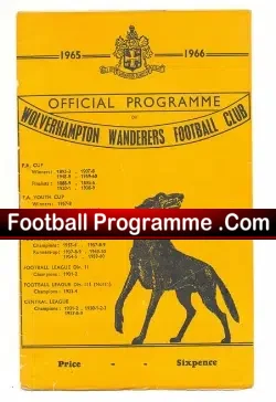 Wolves Wolverhampton v Manchester United 1966 – FA Cup