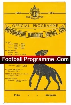 Wolves Wolverhampton v Manchester United 1966 – FA Cup FAC