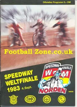 Germany Speedway Programme 1983 - Weltfinale Norden