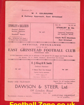 East Grinstead v Eastbourne Comrades 1947 – Sussex League