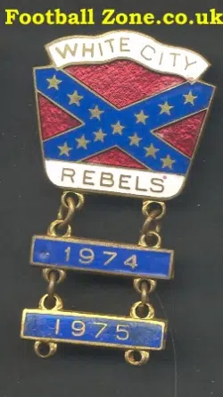 White City Rebels Speedway Badge 1974 + Year Bars