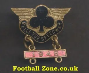 Belle Vue Aces Speedway Badge 1948 + Year Bar