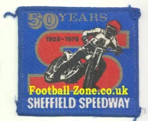 Sheffield Speedway Sew On Patch 1979 = 50 Years