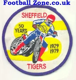 Sheffield Speedway Sew On Patch 1979 = 50 Years Tigers