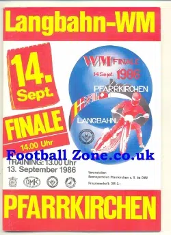 Germany Speedway Programme 1986 - Pfarrkirchen