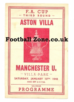 Aston Villa v Manchester United 1948 – FA Cup Pirate Issue