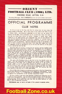 Clapton Orient v Reading 1945