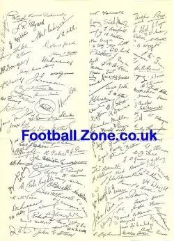 Sheffield Wednesday 1950's Autograph Sheets