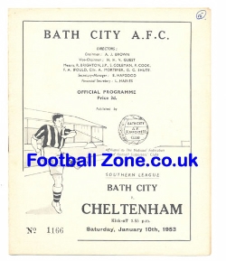Bath City v Cheltenham Town 1953