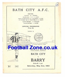 Bath City v Barry Town 1953