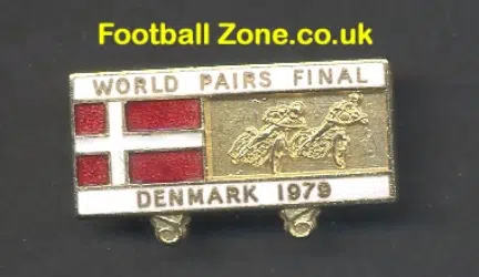 World Best Pairs Speedway Final 1979 Badge Denmark