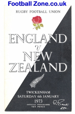 England Rugby v New Zealand 1973