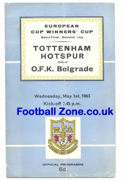 Tottenham Hotspur v OFK Belgrade 1963 – Serbia
